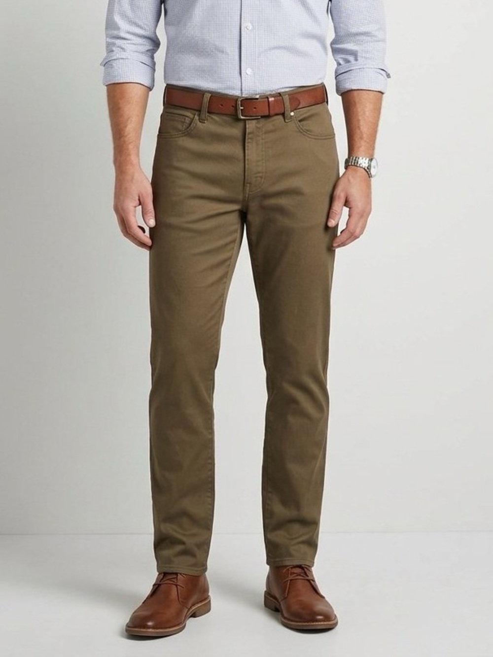 Lucky Brand 121 Slim Straight Leg Pants • BARK Brown • Size 40x30 • NWT